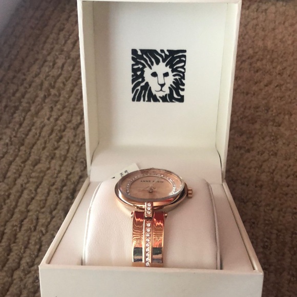 NWT Rose gold Anne Klein watch w/ Swarovski - Picture 2 of 4